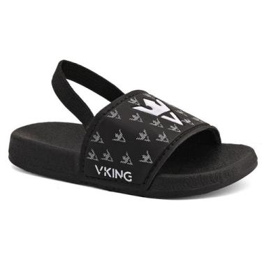 Imagem de Chinelo sandália Slide Bebê Vking MGL com elástico 16 ao 25, Preto, Br