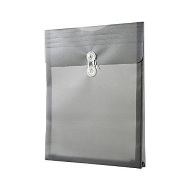 Imagem de Envelopes de poliéster verde juramento, carga superior, tamanho letra, fecho de corda, pacote com 12, grafite (50245-14277)