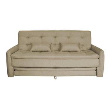 Imagem de Sofá cama retratil 3 lugares madalena linho bege - Matrix