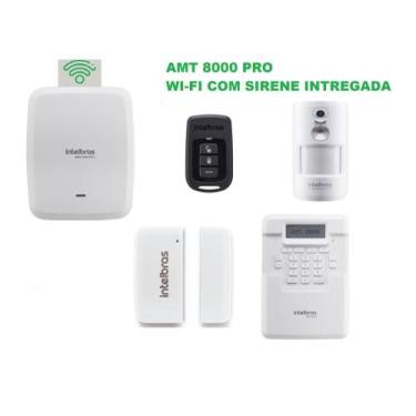 Imagem de Kit Sistema De Alarme Sem Fio Completo Amt 8000 Intelbras