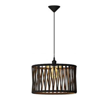 Imagem de Luminária Pendente Cupula Moderno Sala Jantar  Corda Nautica - Aqui Mo