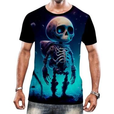 Imagem de Camisa Camiseta Arte Tumblr Esqueletos Caveira Ossos Moda 7 - Enjoy Sh