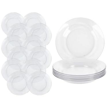 Imagem de Conjunto 12 Pratos Fundo Astral Liso 22cm Refeição Duralex - NADIR FIG