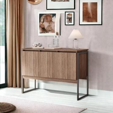 Imagem de Aparador Buffet com 3 Portas Bari Afarra Preto - Mais de Casa