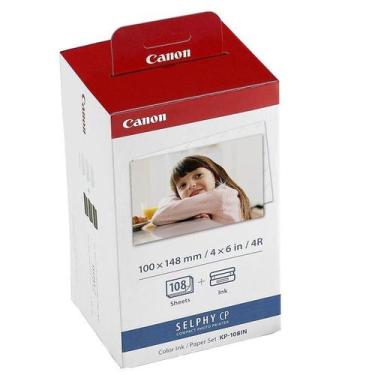 Imagem de Kit papel e tinta Canon KP-108IN para impressoras SELPHY (108 folhas)