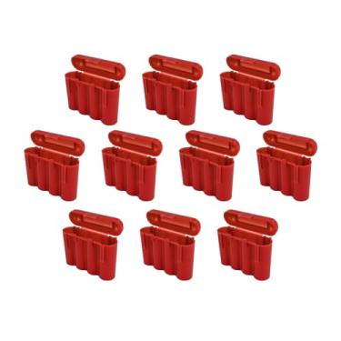 Imagem de Powertron EBC Bateria AA AAA CR123A Vermelho Suporte de Bateria Estojo de Armazenamento 10 Capas