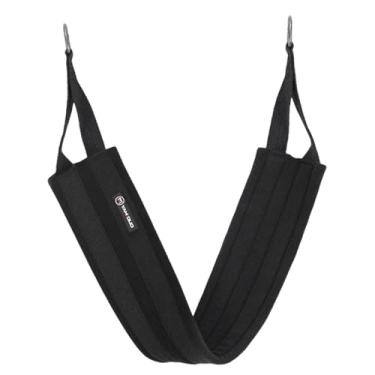 Imagem de menolana Pilates Strap Cintura Suporte Cinto Amplo Fitness para Home Gym Back Bend Assist para Pilates Reformer Machine, Preto