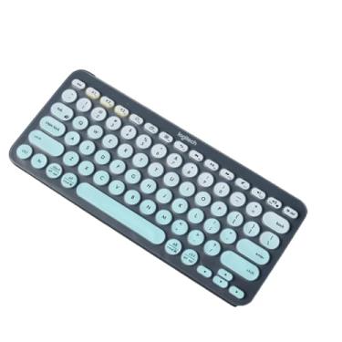 Imagem de Capa de teclado K380 Logitech ultrafina de silicone, capa de teclado para teclado sem fio Logitech K380, capa de teclado Logitech à prova d'água e poeira (verde gradiente)