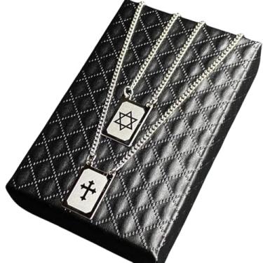 Imagem de Colar Escapulário Estrela Davi Para Presente Aço Inox Masculino Feminino