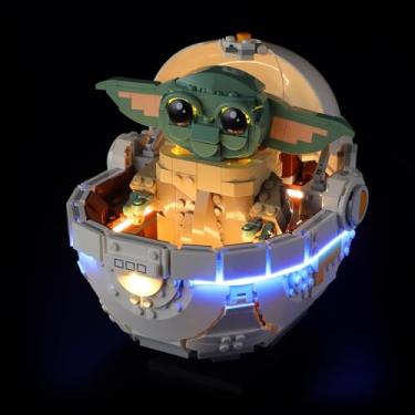 Imagem de BRIKSMAX Kit de luz 2.0 para Lego-75403 Grogu com carrinho Hover - Kit de iluminação LED inovador compatível com Lego Star Wars conjunto de montar - conjunto Lego não incluído