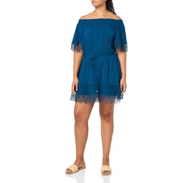Imagem de City Chic Vestido plus size, vestido com detalhe de crochê, Poseidon, 25 Plus Size