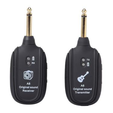 Imagem de YIJU Transmissor de áudio receptor de guitarra eletrônica recarregável para microfone dinâmico teclado guitarra elétrica acessórios violino