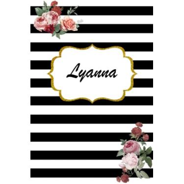 Imagem de Lyanna: Classic Floral Personalized Notebook/Journal/ Log Book/ Planner With Name, 110 pages of your selected paper, planner. Size: 6” x 9”