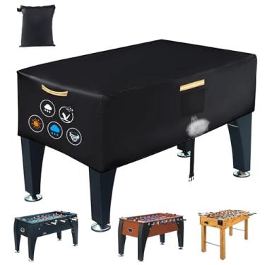 Imagem de GRABADO Capa Para Mesa De Pebolim Ao Ar Livre À Prova D'Água, Capa Para Mesa De Futebol 420D Resistente, Capa Para Mesa De Jogo Com Fivela À Prova De Vento, Ventilação De Ar, 4 Alças De Tira Reflexi