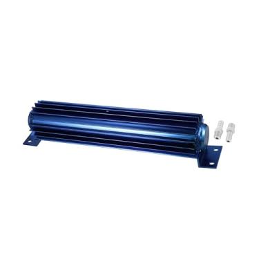 Imagem de A ABSOPRO 1 conjunto de refrigerador de óleo de transmissão de 30,5 cm de liga de alumínio com passagem dupla transmissora com 1/10.2 cm NPT Universal Blue Item de substituição