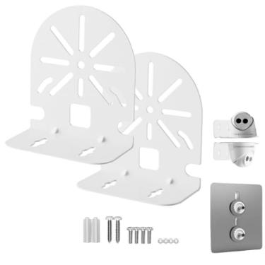 Imagem de SamIdea L Suporte de montagem para câmera de segurança, suporte de parede para câmera CCTV, suporte de montagem de câmera IP para monitor de bebê para câmera de vigilância Hikvision Dome (2 suportes
