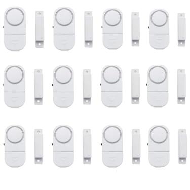 Imagem de LiXiongBao Pacote com 12 Alarmes de Porta e Janela para Crianças, Alarmes de Porta Sem Fio de Segurança para Segurança Residencial, Alarmes de Janela de Segurança Pessoal, Sensor d ()