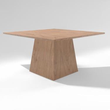 Imagem de Mesa De Jantar Quadrada 1,4m Em MDF Laminado 6 Lugares Design Contempo