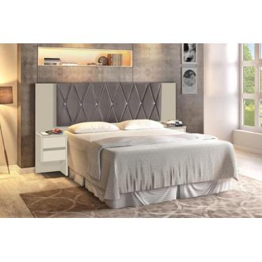 Imagem de Cabeceira Florida Para Cama Box Casal Queen King Com Capitonê - Cassel