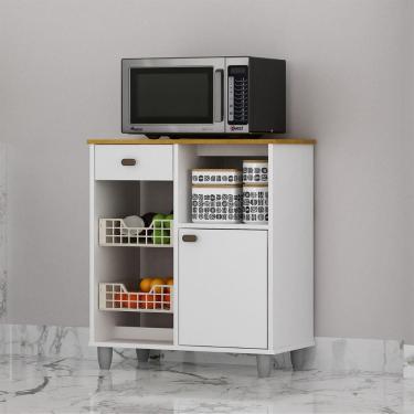 Imagem de Fruteira Multiuso Nature 1 Porta 1 Gaveta Suporte para microondas bebedouro