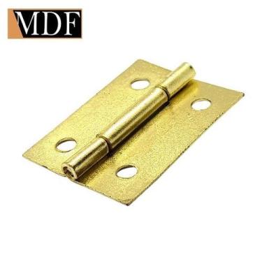 Imagem de Dobradiça Dourada para Caixa de Madeira 2x2,5cm Artesanato - ATACADÃO 