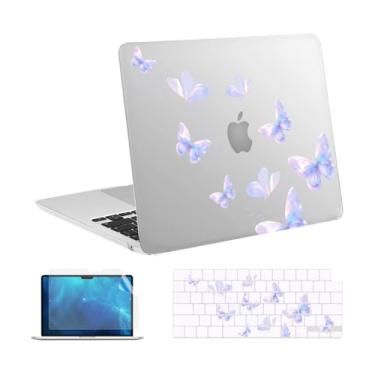 Imagem de Instellar Capa compatível com MacBook Air de 13,6 polegadas versão 2023 2022 M2 A2681 com tela de retina líquida, capa rígida antiderrapante totalmente ventilada + capa de teclado + película de tela,