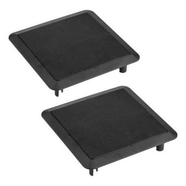 Imagem de Kit 2 Arandela Quadrada Preta Para Som Ambiente Sem Alto Falante 6'' P