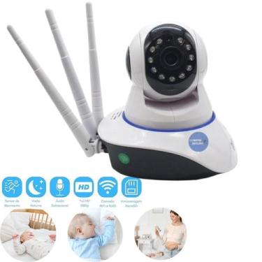 Imagem de Câmera Ip 3 Antenas Wifi Visão Noturna Áudio - LIPPIN