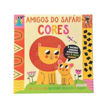 Imagem de Livro - Quebra-cabeça em ação: Amigos do Safári - Cores