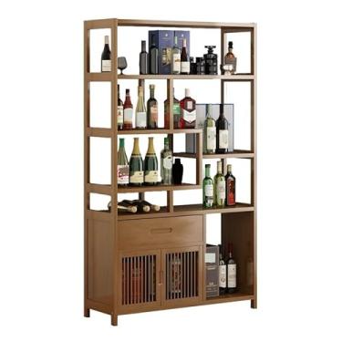 Imagem de LICONG-2020 Armário de vinho rack de vinho estilo chinês armário de exibição de vinho prateleira de vinho para casa um armário para armazenar bebidas alcoólicas