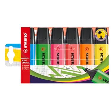 Imagem de STABILO Marcador BOSS ORIGINAL - Pacote com 6 - Cores sortidas