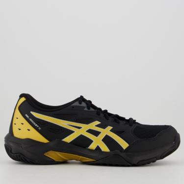 Imagem de Tênis Asics Gel Rocket 11 Preto e Dourado  masculino