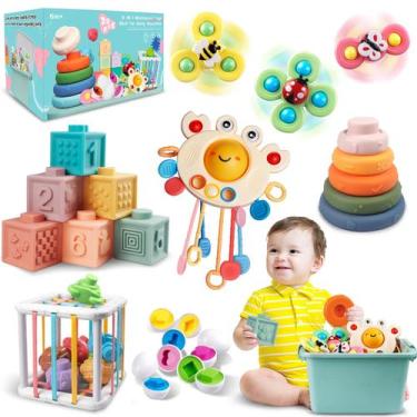 Imagem de Brinquedos Montessori Weilim Sensory Bins para Bebês (6-12 Meses) - 6 