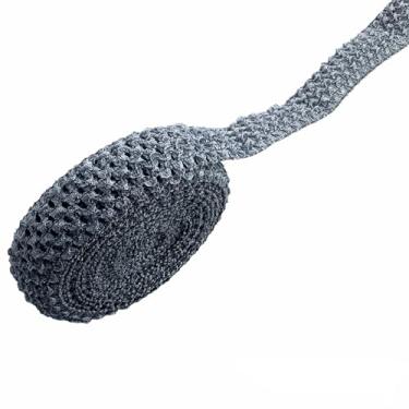 Imagem de Heyiwell Fita elástica de crochê 10 metros, acabamento elástico de crochê para fazer acessórios de cabelo, cintura de bebê, embrulho de presente, artesanato faça você mesmo 1,57" polegadas (40 mm),