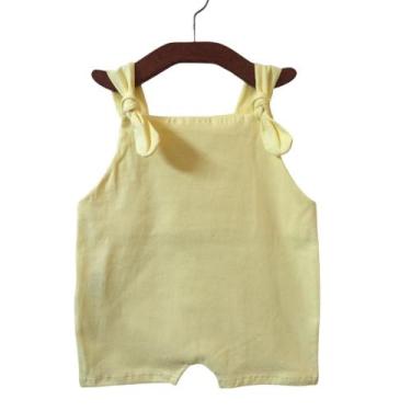 Imagem de Jardineira Curta COLORS para Bebê Menina Menino de Malha com Alça Regu