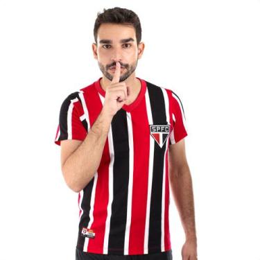 Imagem de Camisa de time Retromania Away 1991 São Paulo Vermelha Branca e Preta 
