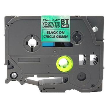 Imagem de Fita Brilhante TZ 731L1 Compatível de 12mm Verde Circular - BYT