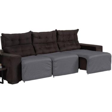 Imagem de Capa Sofá Retrátil Assento Dupla Face Impermeável 3 Lugares - Mava Enx