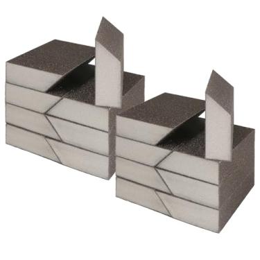 Imagem de Blocos de lixa angular de 80 grãos, bloco de areia de esponja grossa Jamiikury lavável e reutilizável, bloco de lixa úmida e seca para drywall de madeira e tinta de móveis - pacote com 16