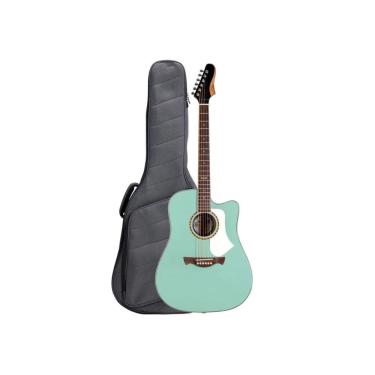 Imagem de Violao tagima aço swell deluxe eq tqg turquoise green c/bag