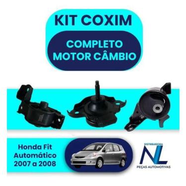 Imagem de Kit Coxim Completo Motor Câmbio Honda Fit 2007 A 2008