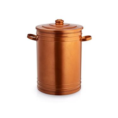 Imagem de Lixeira 30 Litros Rose Gold Lata De Lixo Com Tampa Cobre