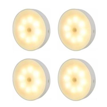 Imagem de kit 04 Luminárias Led Sem Fio Com Sensor de Presença - BLACK BULL
