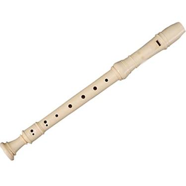 Imagem de Gravadores profissionais de orquestra soprano, músicos usam gravadores alemães/barrocos, instrumento de flauta C de 8 furos, com mesa de dedilhado + bastão de limpeza (cor: branco leitoso, tamanho