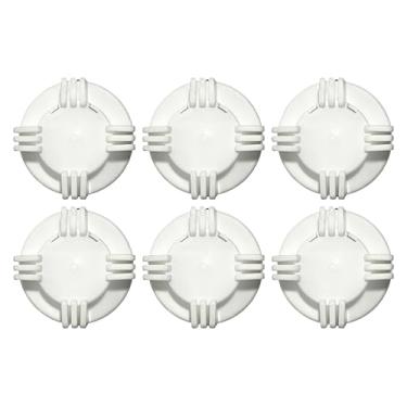 Imagem de Tampas de ventilação da bateria do carrinho de golfe Stone River - estilo baioneta de 1/4 de volta (cor: branca) pacote com 6