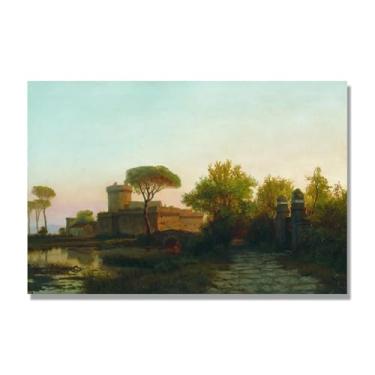 Imagem de Lev Lagorio Prints. Pintura de arte de parede paisagem marítima. Pôster de reprodução de impressões em tela de paisagem para decoração de casa (paisagem da França). 70 x 105 cm - 27,6 x 41,4 pol sem