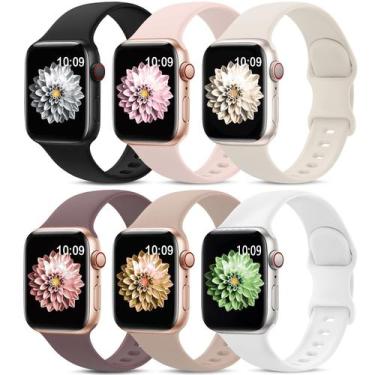 Imagem de Pulseiras esportivas compatíveis com Apple Watch, pacote com 6 AMSKY
