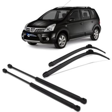 Imagem de Kit Amortecedor Porta Mala + Palheta Livina 2008 a 2014 - APX/TIGER AU