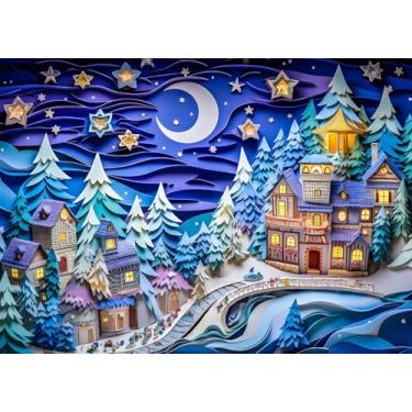 Imagem de HUADADA Quebra-cabeça para adultos 1000 peças, cidade com pôster interloque perfeitamente letra na parte de trás sem poeira, decoração de casa brinquedo de presente de festa de aniversário para homens