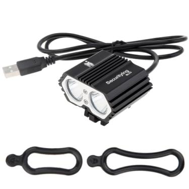 Imagem de SecurityIng Luz de bicicleta alimentada por USB, farol de LED à prova d'água, 700 lúmens, 4 modos, lâmpada frontal de ciclismo, farol de bicicleta para estrada de montanha, crianças e bicicleta urbana